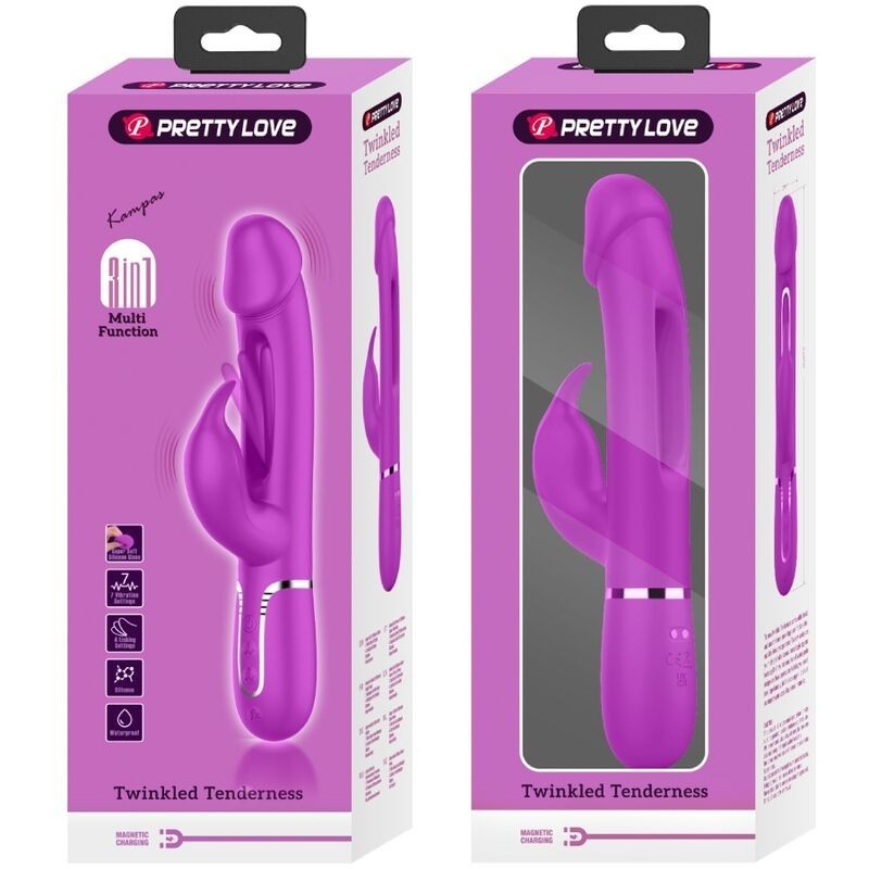Vibratore Dejon Rabbit 3 In 1 Multifunzione Fucsia - PRETTY LOVE FLIRTATION - Vibratori Rabbit | erosidea.com