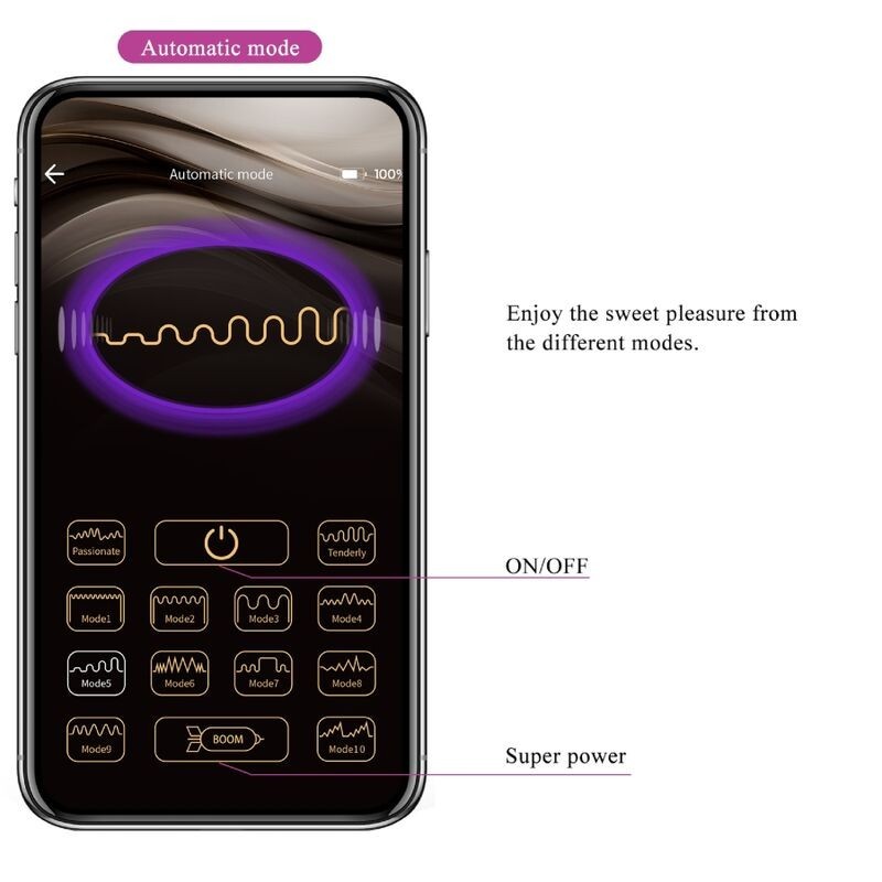 Nymph Ovetto Vibrante App Controllato Lila - PRETTY LOVE BOTTOM - Ovetti Palline Sfere | erosidea.com