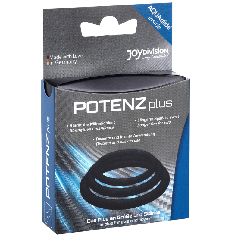 Joydivision Potenzduo - Plus Set 3 Anelli Nero - S M L - JOYDIVISION POTENZDUO - Anelli Fallici | erosidea.com