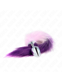 Kink - Plug Anale Misura L 10 X 4 Cm Con Coda Sintetica 40 Cm Viola - KINK PLEASURE PLUGS - Plug e Catene Anali | erosidea.com