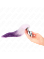 Kink - Plug Anale Misura L 10 X 4 Cm Con Coda Sintetica 40 Cm Viola - KINK PLEASURE PLUGS - Plug e Catene Anali | erosidea.com