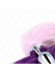 Kink - Plug Anale Misura L 10 X 4 Cm Con Coda Sintetica 40 Cm Viola - KINK PLEASURE PLUGS - Plug e Catene Anali | erosidea.com