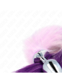 Kink - Plug Anale Misura L 10 X 4 Cm Con Coda Sintetica 40 Cm Viola - KINK PLEASURE PLUGS - Plug e Catene Anali | erosidea.com