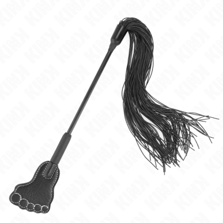 Kink - Pagaia A Piede Con Frusta Nappa 31 Cm - KINK IMPACT & TOUCH - Fruste e Sculacciatori | erosidea.com