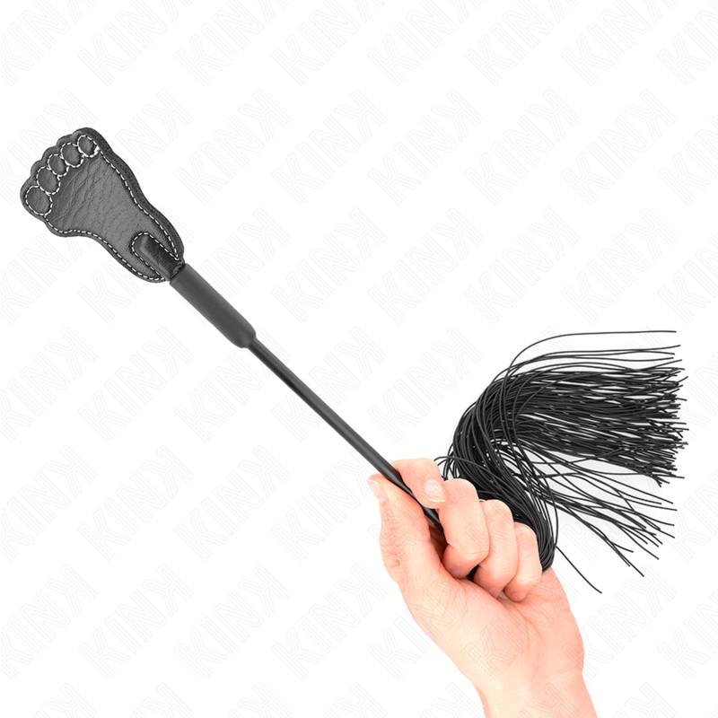 Kink - Pagaia A Piede Con Frusta Nappa 31 Cm - KINK IMPACT & TOUCH - Fruste e Sculacciatori | erosidea.com
