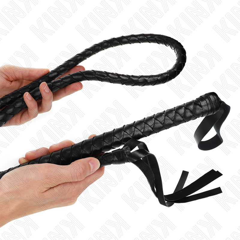 Kink - Frusta Serpente Lunga Nera 210 Cm - KINK IMPACT & TOUCH - Fruste e Sculacciatori | erosidea.com