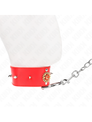 Kink - Collana Di Diamanti Rossi Con Cintura 65 Cm Regolabile 35-51 Cm X 7 Cm - KINK COLLAR & GAG - Collari e Guinzagli | erosidea.com