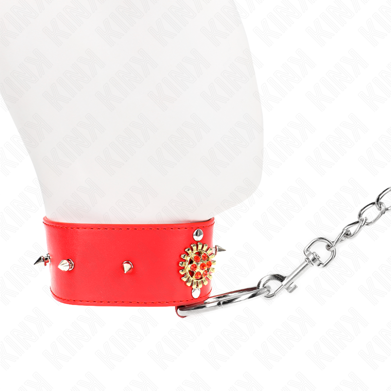 Kink - Collana Di Diamanti Rossi Con Cintura 65 Cm Regolabile 35-51 Cm X 7 Cm - KINK COLLAR & GAG - Collari e Guinzagli | erosidea.com