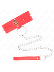 Kink - Collana Di Diamanti Rossi Con Cintura 65 Cm Regolabile 35-51 Cm X 7 Cm - KINK COLLAR & GAG - Collari e Guinzagli | erosidea.com