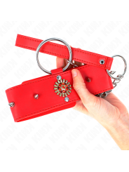 Kink - Collana Di Diamanti Rossi Con Cintura 65 Cm Regolabile 35-51 Cm X 7 Cm - KINK COLLAR & GAG - Collari e Guinzagli | erosidea.com