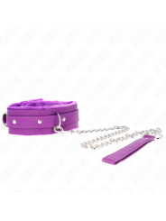Kink - Collare Con Guinzaglio 65 Cm Con Restrizioni Viola 36-42 Cm X 55 Cm - KINK COLLAR & GAG - Collari e Guinzagli | erosidea.com