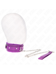 Kink - Collare Con Guinzaglio 65 Cm Con Restrizioni Viola 36-42 Cm X 55 Cm - KINK COLLAR & GAG - Collari e Guinzagli | erosidea.com