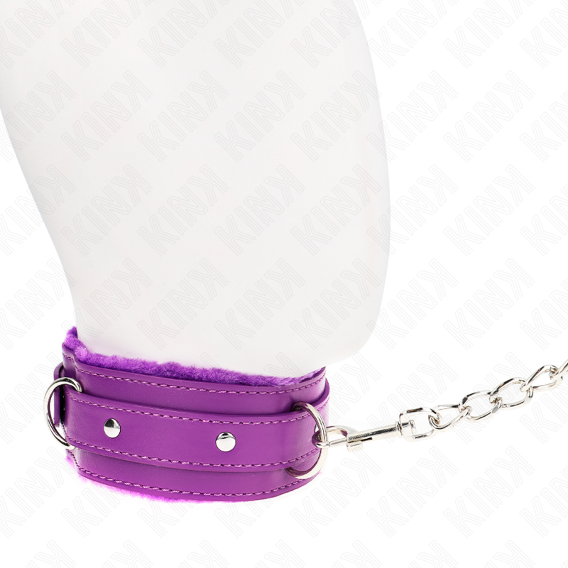 Kink - Collare Con Guinzaglio 65 Cm Con Restrizioni Viola 36-42 Cm X 55 Cm - KINK COLLAR & GAG - Collari e Guinzagli | erosidea.com