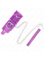 Kink - Collare Con Guinzaglio 65 Cm Con Restrizioni Viola 36-42 Cm X 55 Cm - KINK COLLAR & GAG - Collari e Guinzagli | erosidea.com