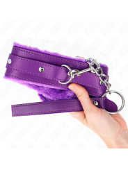 Kink - Collare Con Guinzaglio 65 Cm Con Restrizioni Viola 36-42 Cm X 55 Cm - KINK COLLAR & GAG - Collari e Guinzagli | erosidea.com