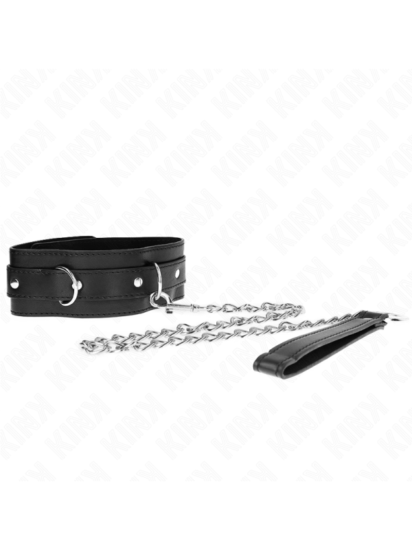 Kink - Collare Con Cintura 65 Cm Con Cinturino Nero 54 X 45 Cm - KINK COLLAR & GAG - Collari e Guinzagli | erosidea.com