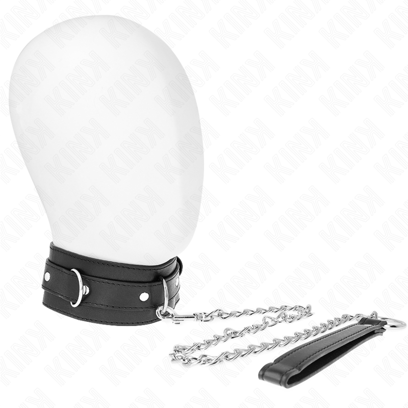 Kink - Collare Con Cintura 65 Cm Con Cinturino Nero 54 X 45 Cm - KINK COLLAR & GAG - Collari e Guinzagli | erosidea.com