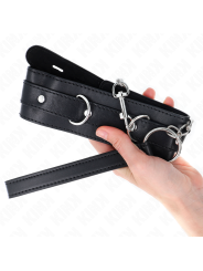 Kink - Collare Con Cintura 65 Cm Con Cinturino Nero 54 X 45 Cm - KINK COLLAR & GAG - Collari e Guinzagli | erosidea.com