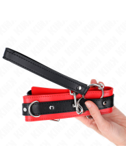 Kink - Collare Modello Base Con Guinzaglio 65 Cm Modello 3 Rosso 53 X 5 Cm - KINK COLLAR & GAG - Collari e Guinzagli | erosidea.com
