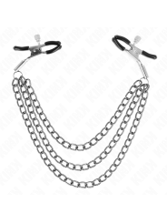 Kink - Pinze Per Capezzoli Con 3 Catene Nere 20/23/28 Cm - KINK NIPPLE GRIP - Pinzette Capezzoli | erosidea.com