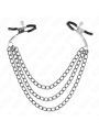 Kink - Pinze Per Capezzoli Con 3 Catene Nere 20/23/28 Cm - KINK NIPPLE GRIP - Pinzette Capezzoli | erosidea.com