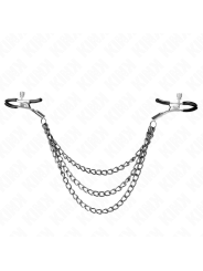 Kink - Pinze Per Capezzoli Con 3 Catene Nere 20/23/28 Cm - KINK NIPPLE GRIP - Pinzette Capezzoli | erosidea.com