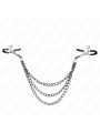 Kink - Pinze Per Capezzoli Con 3 Catene Nere 20/23/28 Cm - KINK NIPPLE GRIP - Pinzette Capezzoli | erosidea.com