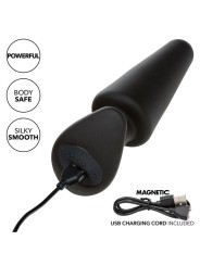 Calexotics - Rock Bottom Tappo Anale Conico 10 Vibrazioni Silicone Nero - CALEXOTICS - Vibratori Anali | erosidea.com