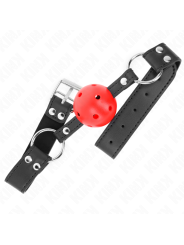 Kink - Bavaglio Sfera Traspirante 4 Cm Con Doppio Rivetto In Cuoio 625 X 25 Cm Regolabile 42-58 Cm - - Ball Gag e Bavagli | erosidea.com