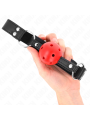 Kink - Bavaglio Sfera Traspirante 4 Cm Con Doppio Rivetto In Cuoio 625 X 25 Cm Regolabile 42-58 Cm - - Ball Gag e Bavagli | erosidea.com