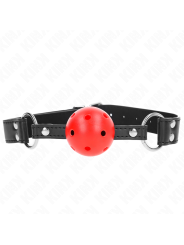 Kink - Bavaglio Sfera Traspirante 4 Cm Con Doppio Rivetto In Cuoio 625 X 25 Cm Regolabile 42-58 Cm - - Ball Gag e Bavagli | erosidea.com