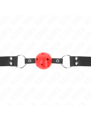 Kink - Bavaglio Sfera Traspirante 4 Cm Con Doppio Rivetto In Cuoio 625 X 25 Cm Regolabile 42-58 Cm - - Ball Gag e Bavagli | erosidea.com