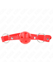 Kink - Bavaglio Sfera Traspirante 4 Cm Con Doppio Rivetto Modello 1 Rosso 625 X 25 Cm Regolabile 42-58 Cm - - Ball Gag e Bavagli | erosidea.com