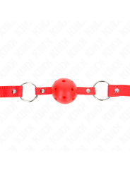 Kink - Bavaglio Sfera Traspirante 4 Cm Con Doppio Rivetto Modello 1 Rosso 625 X 25 Cm Regolabile 42-58 Cm - - Ball Gag e Bavagli | erosidea.com