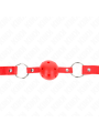 Kink - Bavaglio Sfera Traspirante 4 Cm Con Doppio Rivetto Modello 1 Rosso 625 X 25 Cm Regolabile 42-58 Cm - - Ball Gag e Bavagli | erosidea.com