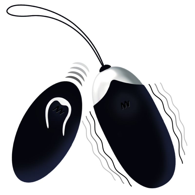 Intense - Ovetto Vibrante Flippy Ii Con Telecomando Nero - INTENSE - Ovetti Palline Sfere | erosidea.com