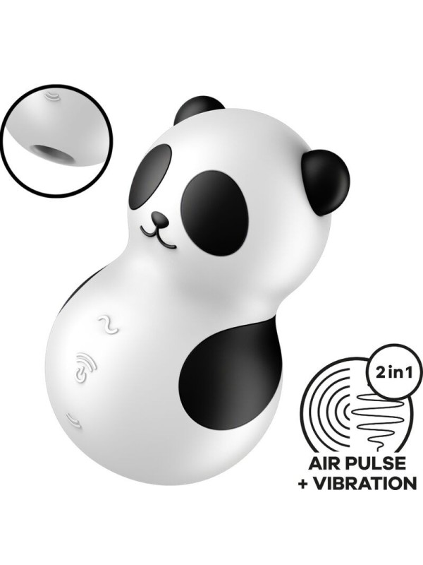Satisfyer - Pocket Panda Stimolatore E Vibratore In Bianco E Nero - SATISFYER AIR PULSE - Vibratori Mini | erosidea.com