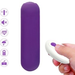 VIBRATORE SPLASH JOIE BULLET TELECOMANDO IN SILICONE 10 VIBRAZIONI 75 X 19 CM VIOLA