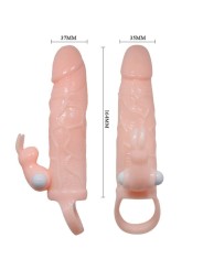 Prolunga Pene Uomo Brave Con Rabbit E Doppio Motore 16.5 Cm - BAILE FOR HIM - Guaine e Prolunghe | erosidea.com