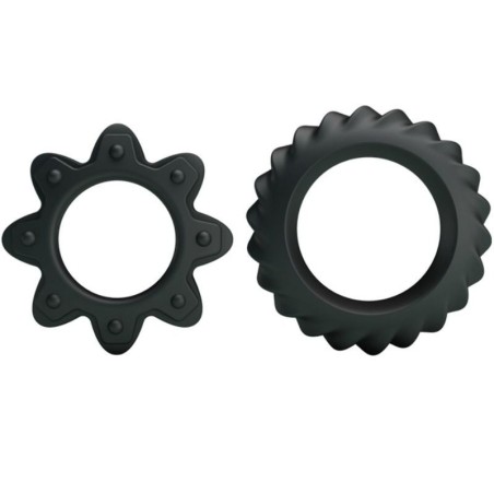 Baile Kit 2 Anelli Fioriti In Silicone - BAILE FOR HIM - Anelli Fallici | erosidea.com