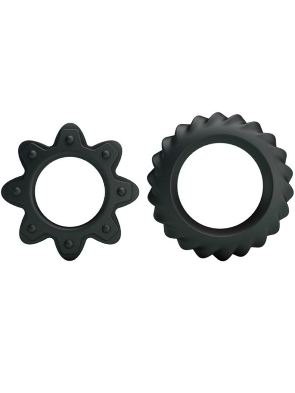 Baile Kit 2 Anelli Fioriti In Silicone - BAILE FOR HIM - Anelli Fallici | erosidea.com
