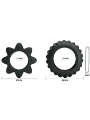 Baile Kit 2 Anelli Fioriti In Silicone - BAILE FOR HIM - Anelli Fallici | erosidea.com