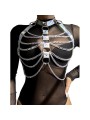 Subblime - 953737 Imbracatura Pettorale Con Anelli E Catene Argento Taglia Unica - SUBBLIME FETISH - Kit Bondage e Sadomaso | erosidea.com
