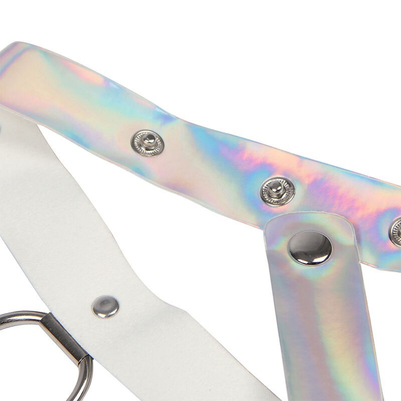 Subblime - 953737 Imbracatura Pettorale Con Anelli E Catene Argento Taglia Unica - SUBBLIME FETISH - Kit Bondage e Sadomaso | erosidea.com