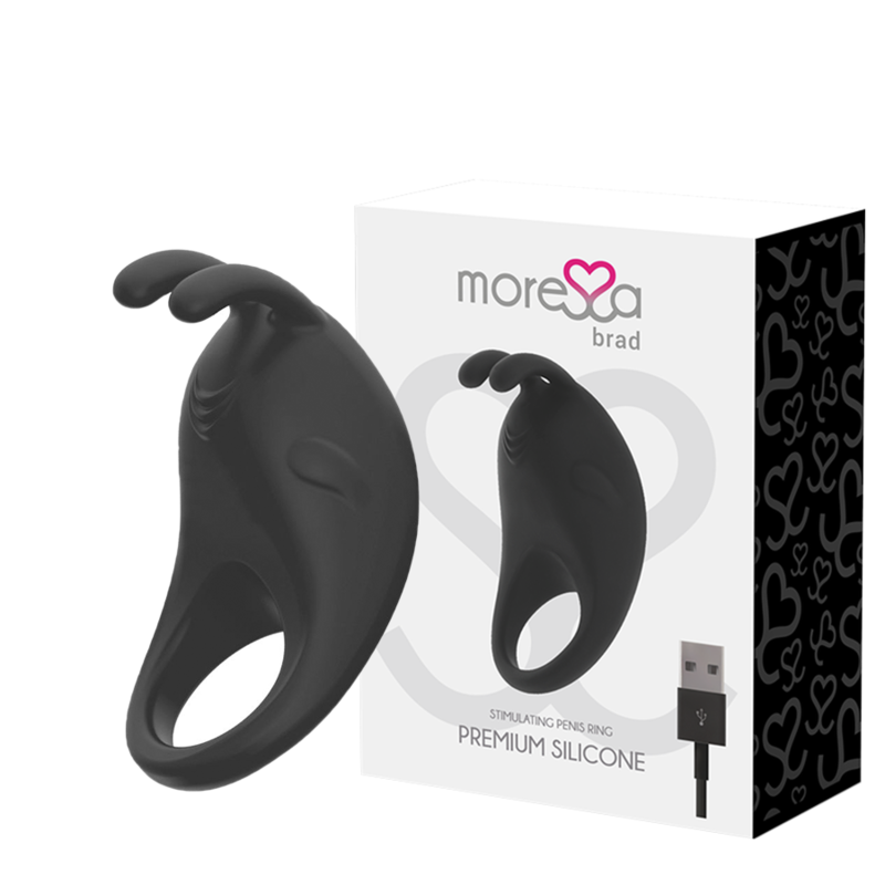 Moressa - Brad Premium Silicone Ricaricabile Nero - MORESSA - Vibratori per Coppia | erosidea.com