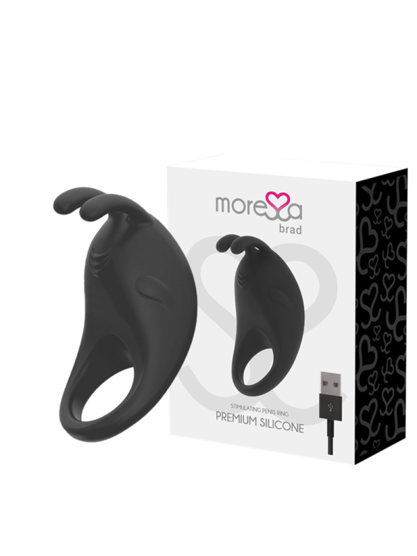 Moressa - Brad Premium Silicone Ricaricabile Nero - MORESSA - Vibratori per Coppia | erosidea.com