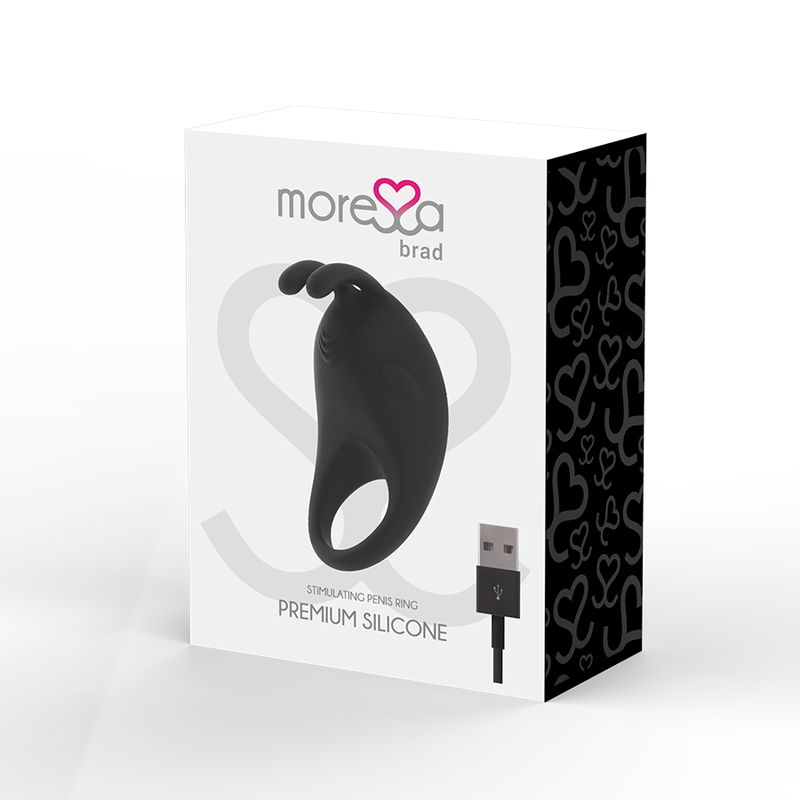 Moressa - Brad Premium Silicone Ricaricabile Nero - MORESSA - Vibratori per Coppia | erosidea.com