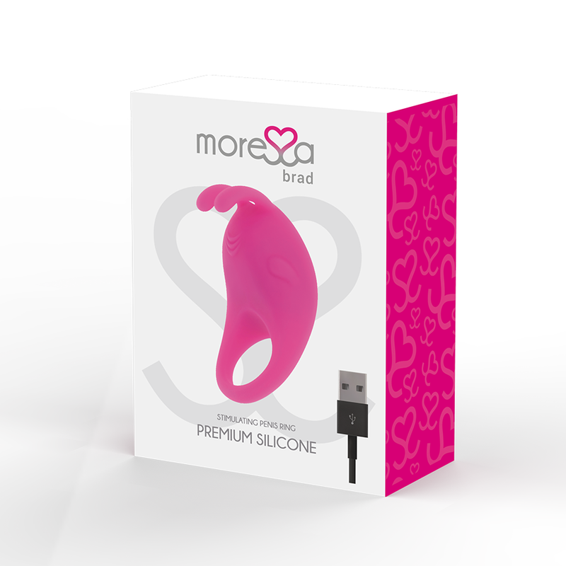Moressa - Brad Premium Silicone Ricaricabile Rosa - MORESSA - Vibratori per Coppia | erosidea.com