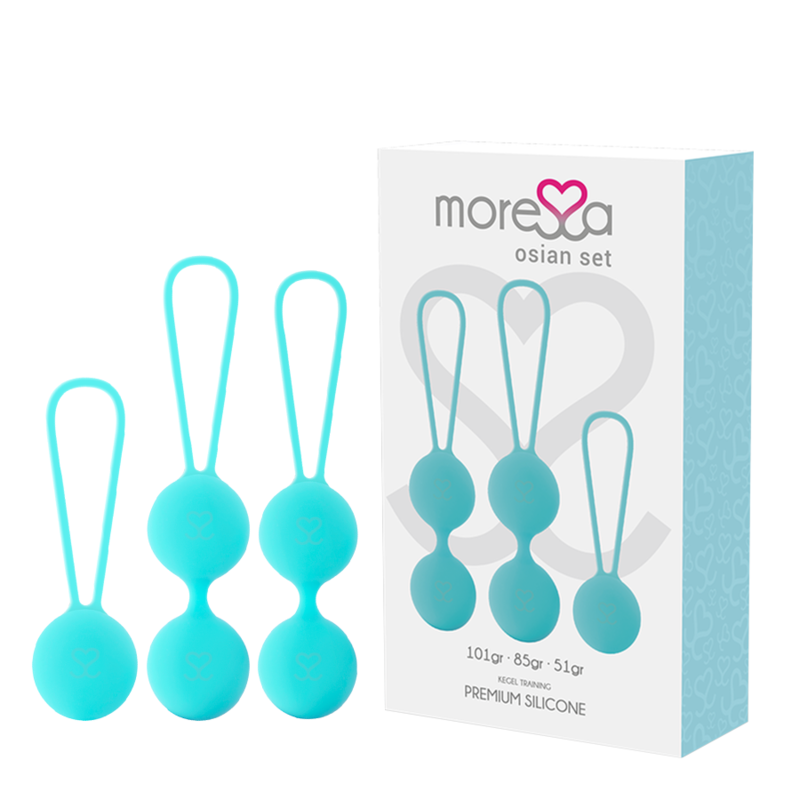 Moressa - Set Osian Premium In Silicone Turchese - MORESSA - Ovetti Palline Sfere | erosidea.com