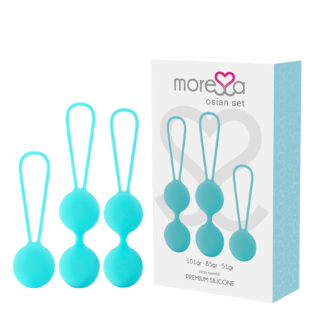 Moressa - Set Osian Premium In Silicone Turchese - MORESSA - Ovetti Palline Sfere | erosidea.com